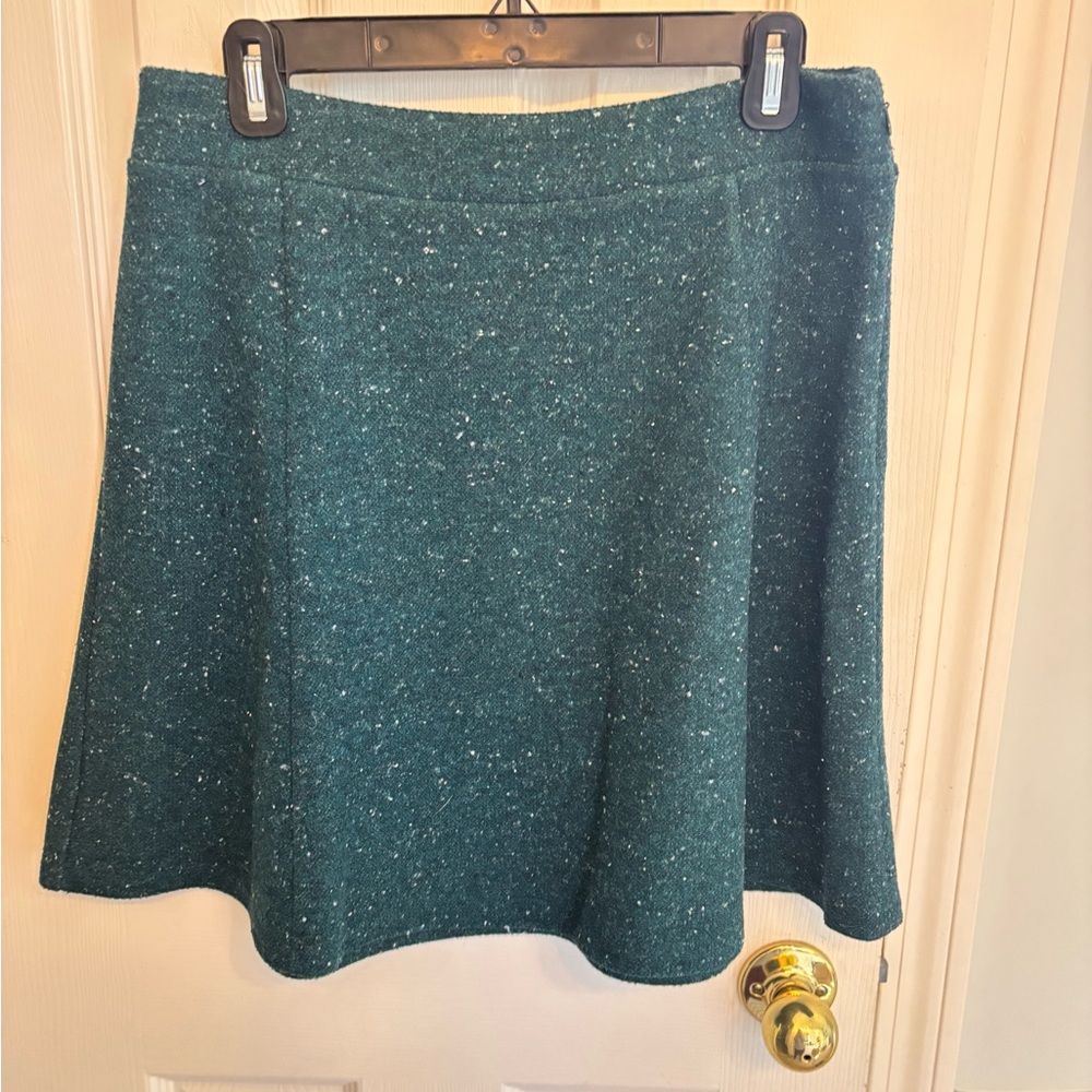 LOFT Green A-Line Knee-Length Skirt for Work
